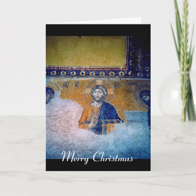 jesus mural holiday card (Front)