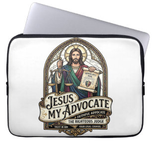 Jesus My Advocate Jesus Courtroom Advocate Christi Laptop Sleeve