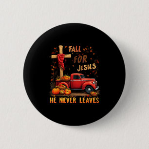 Jesus My Favourite Season Fall Christian Thanksgiv 2 Inch Round Button