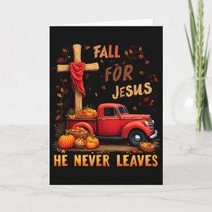 Jesus My Favourite Season Fall Christian Thanksgiv Card