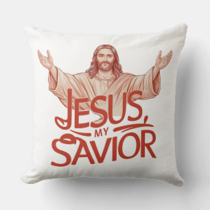 Jesus My Saviour Throw Pillow