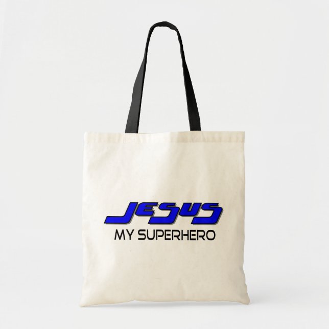 Jesus my superhero tote bag (Front)