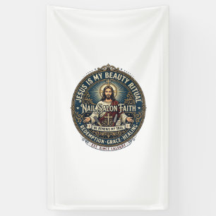 Jesus Nail Tech Nail Artist T-Shirt Inspirational Banner
