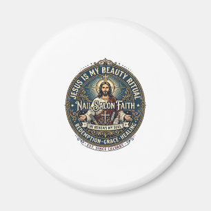 Jesus Nail Tech Nail Artist T-Shirt Inspirational  Magnet