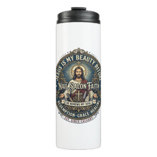 Jesus Nail Tech Nail Artist T-Shirt Inspirational Thermal Tumbler
