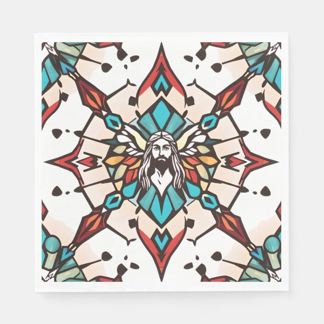 Jesus napkins to go with the Jesus paper plates (Front)