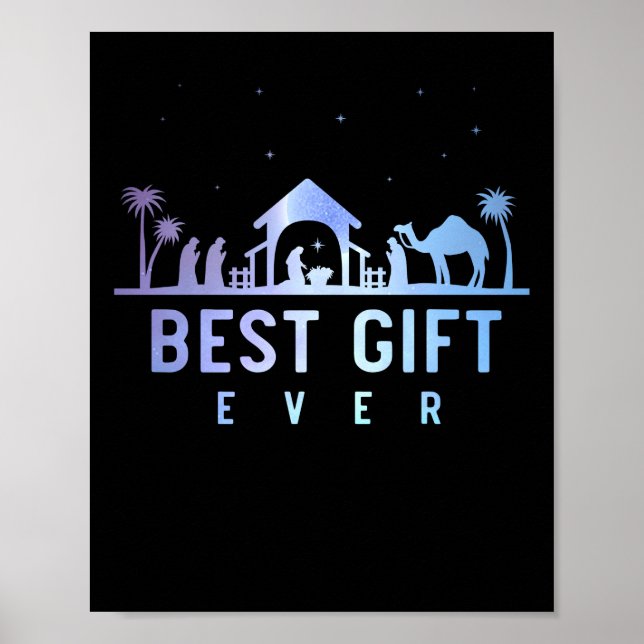 Jesus Nativity Religious Christmas Christian Poster (Front)