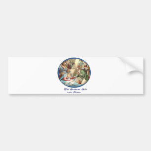Jesus nativity scene gifts bumper sticker