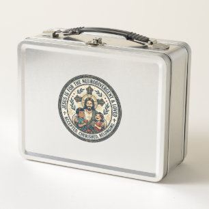 Jesus Neurodivergent Encouragement T-Shirt Inspira Metal Lunch Box