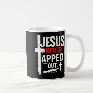 Jesus Never Tapped Out Christian Wrestling Wrestle Coffee Mug