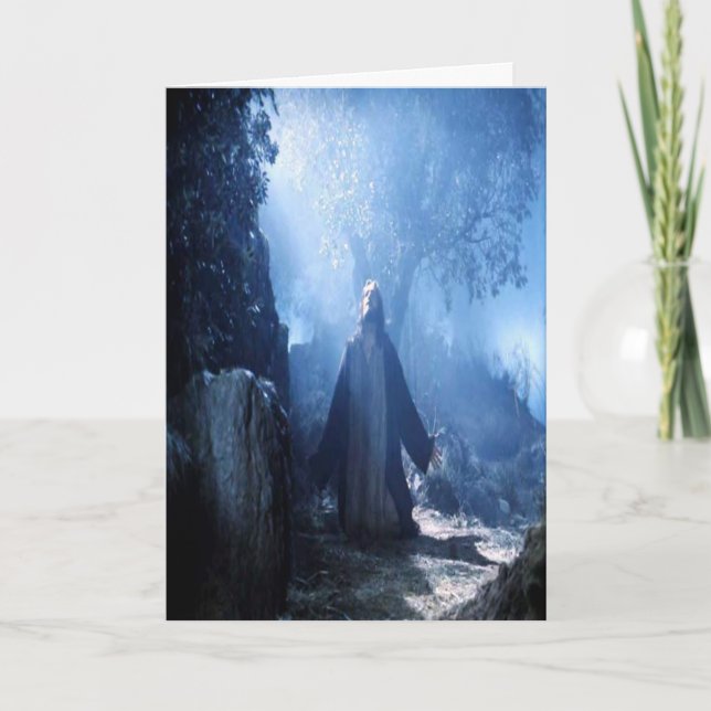 Jesus Night Greeting card (Front)