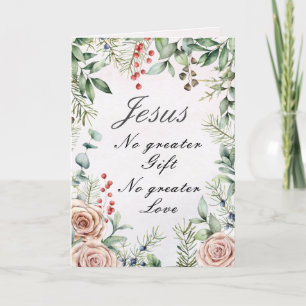 Jesus, No greater Gift, No greater Love, Christmas Holiday Card