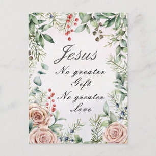 Jesus, No greater Gift, No greater Love, Christmas Postcard