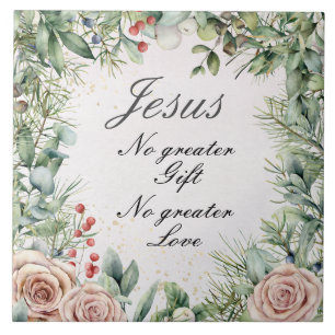 Jesus, No greater Gift, No greater Love, Christmas Tile