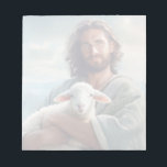 Jesus  notepad<br><div class="desc">This notepad is shown with an art print of Jesus. 
This is shown in an opaque print so you can write on it.
Customize this item or buy as is.




Licensed Image</div>