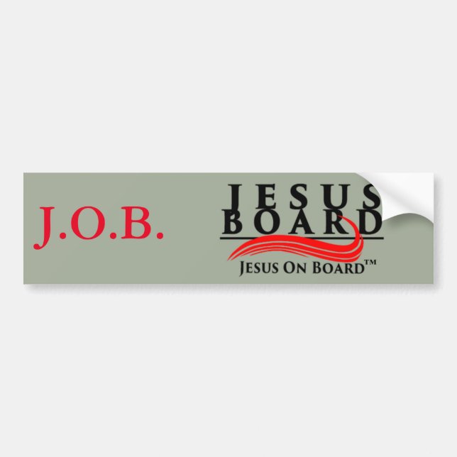 Jesus on Board Bumper Sticker (Front)