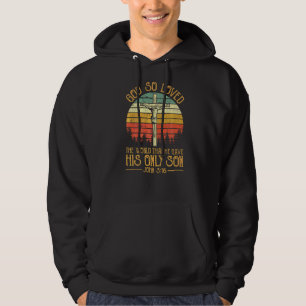 Jesus On Cross  Scripture John 316  Christian Hoodie