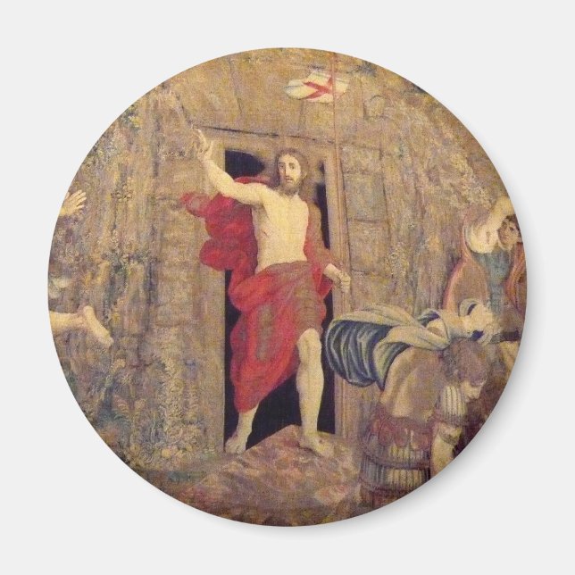 Jesus on Resurrection Tapestry in the Vatican Magnet (Front)