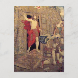 Jesus on Resurrection Tapestry in the Vatican Postcard