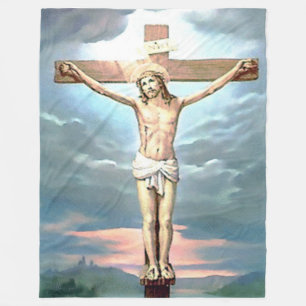 JESUS on the CROSS Fleece Blankets