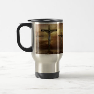 JESUS ON THE CROSS TRAVEL MUG