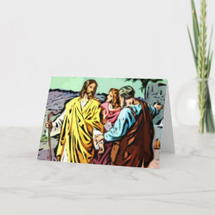 Jesus on the Road to Emmaus Card