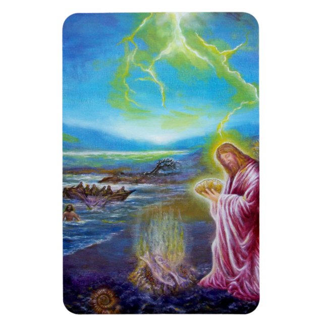 JESUS ON THE SEASHORE ,St John 21 Magnet (Vertical)