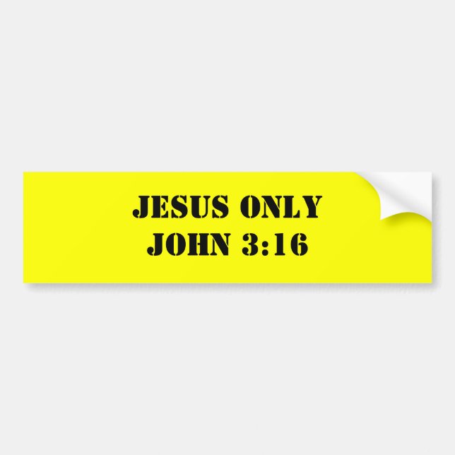 JESUS ONLYJOHN 3:16 BUMPER STICKER (Front)