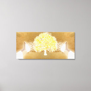 Jesus Open arms Nails in Hands Tree Of Life Canvas Print