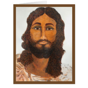 Jesus original painting print card.