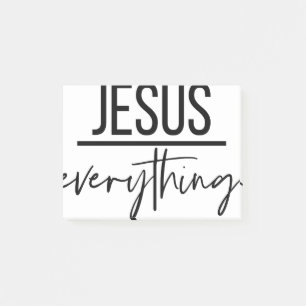 Jesus over everything post-it notes
