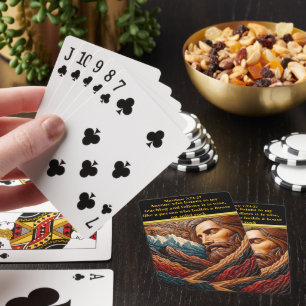 Jesus Over the Glorious Heights Playing Cards