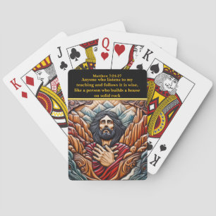 Jesus Over the Majestic Peaks Playing Cards