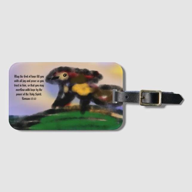 jesus overflew luggage tag (Front Horizontal)
