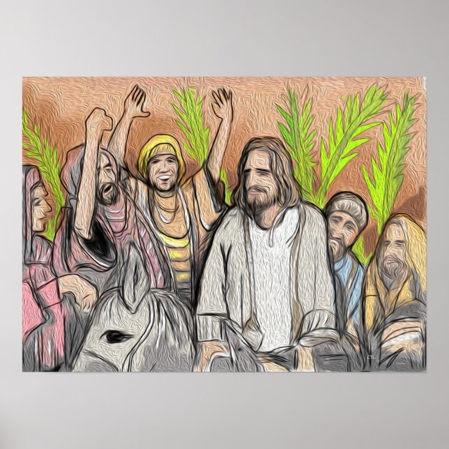 Jesus Palm Sunday Poster (Front)