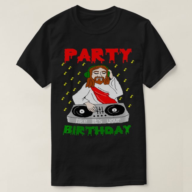 Jesus Party like its your Birthday Xmas Pullover  (Design devant)