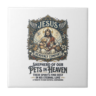 Jesus Pet Memorial Remembrance Shirt Christian Gra Tile