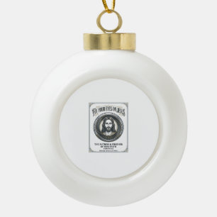 Jesus Photography Mom Family Photographer Vintage Ceramic Ball Christmas Ornament