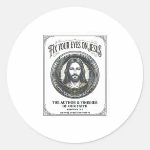 Jesus Photography Mom Family Photographer Vintage  Classic Round Sticker