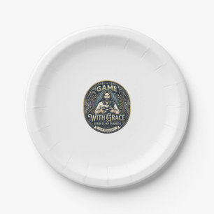 Jesus Pickleball Vintage Shirt Christian Graphic_1 Paper Plate