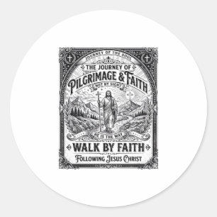 Jesus Pilgrimage Camino Holy Journey Classic Round Sticker
