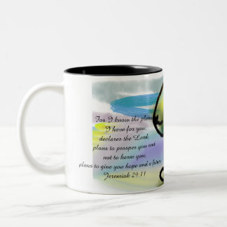 jesus plan Two-Tone coffee mug