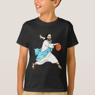 Jesus Play Basketball Fun Christmas T-Shirt
