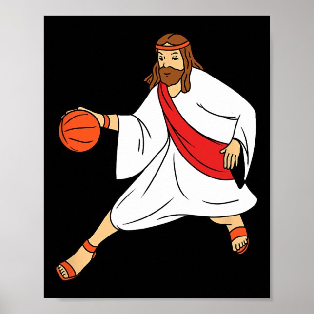 Jesus Playing Basketball 1 Poster (Front)
