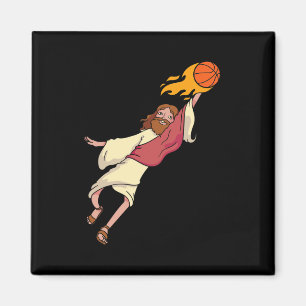 Jesus Playing Basketball  Magnet