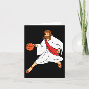 Jesus Playing Bysketbyll 1 Card