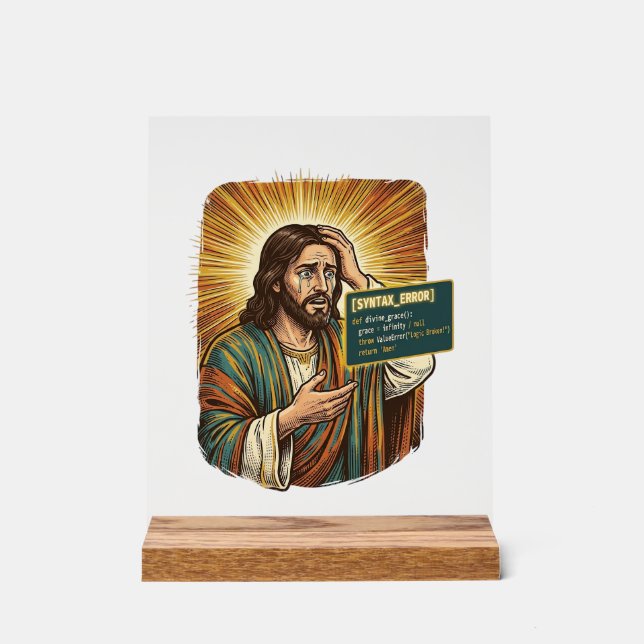 Jésus pleurant Erreur de syntaxe Codage Programmeu (Recto)