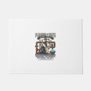 Jesus Plumber Graphic Tee Christian Art_1 Doormat