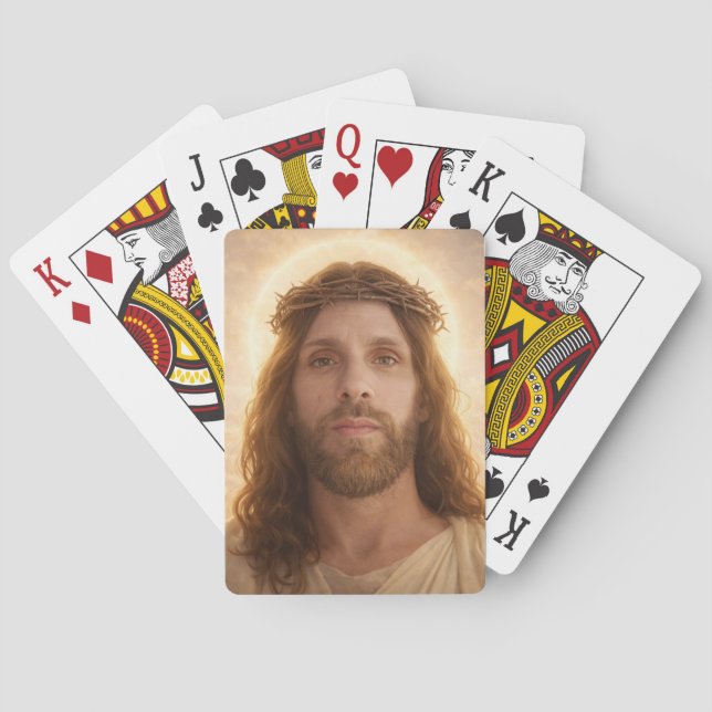 Jesus Portrait Custom Classic Playing Cards (Back)