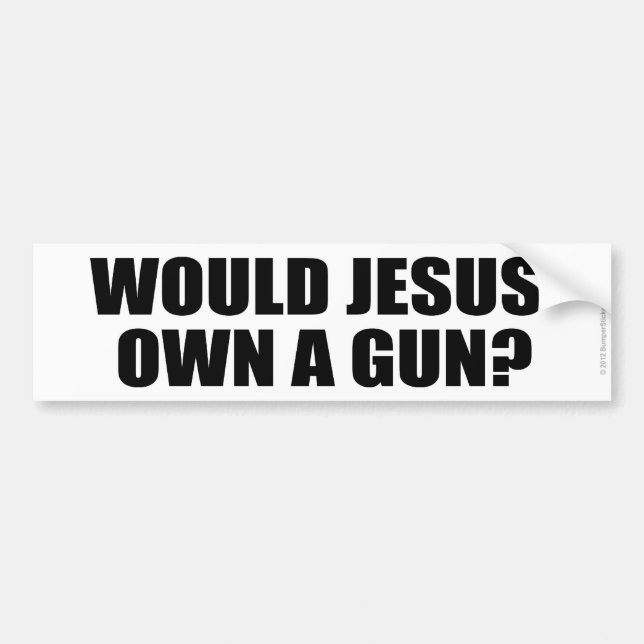 JÉSUS POSSÉDERAIT-IL UNE ARME À FEU ? autocollant (Devant)